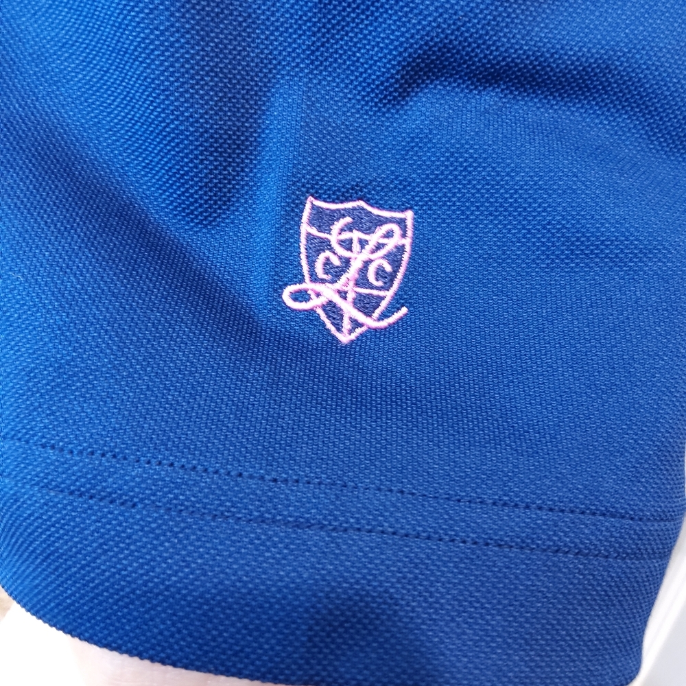 Donald Ross Golf Shirt, Blue/Pink,‎ Men's M - Picture 3 of 7